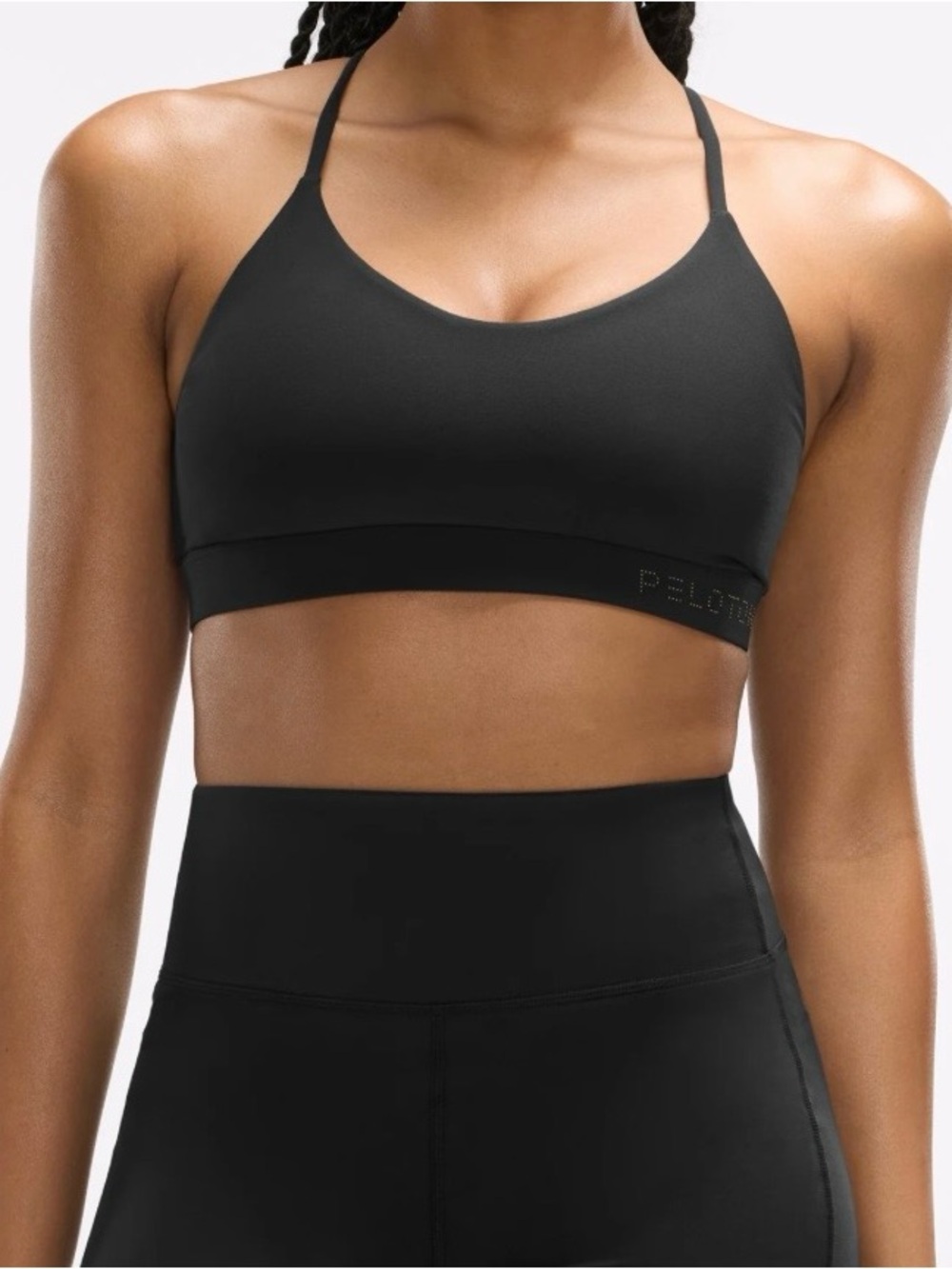 Peloton Cadent V-Neck Strappy Back Sports Bra NWT Small